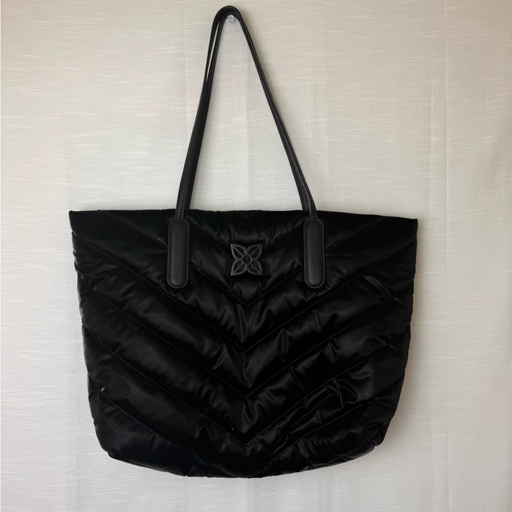 Antonio Melani Black Quilted Penelope Nylon Tote